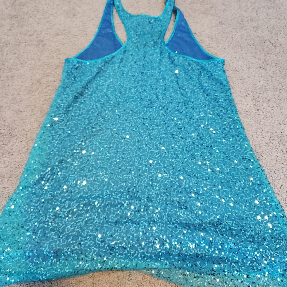 Victoria's Secret Blue Sparkle Sequin Babydoll Size Large - Picture 8 of 10